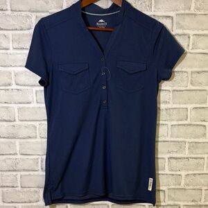 Women's LUNENBURG Roots73 Short Sleeve Polo, medium - blue